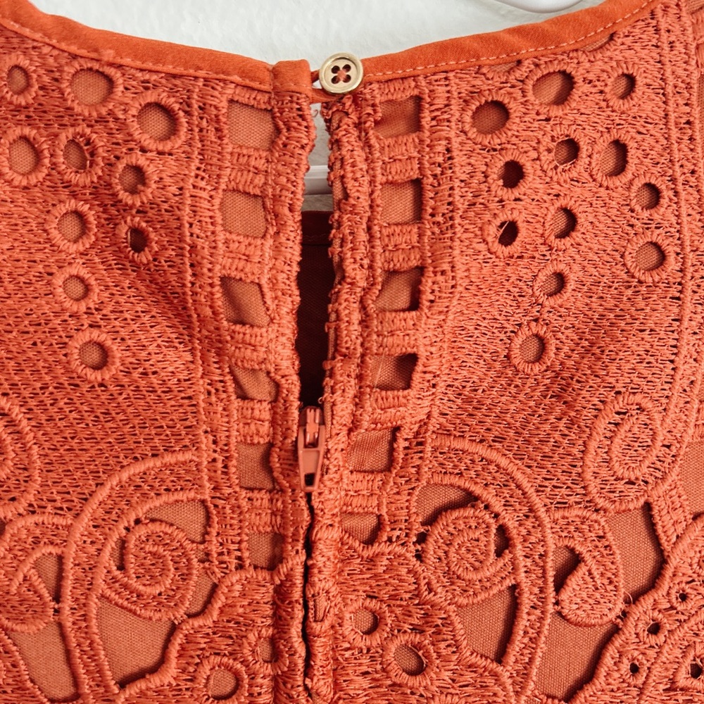 Gianni Bini Girls Orange Dress Size 6 - Picture 4 of 5